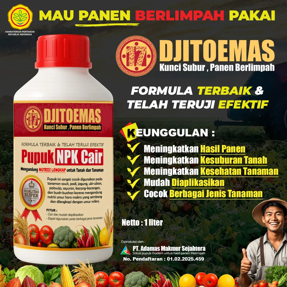 Pupuk NPK Cair Djitoemas 11% (1 liter)